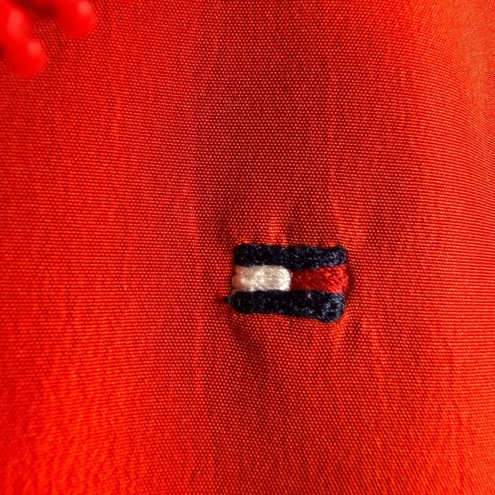Tommy Hilfiger‎ Boys Red Navy Colorblock Hooded Windbreaker Jacket Large 16/18